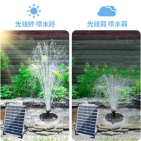 Solar-Powered Floating Fountain Pump with LED Lights for Garden and Pond