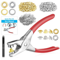 6mm Metal Eyelet Kit with Installation Tools, 400 Sets (Gold & Silver) for Crafts and Fabric