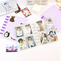 INS Style 3-inch Photocard Album with Mushroom Holes, 4-Pocket Pages for Idol Photocards
