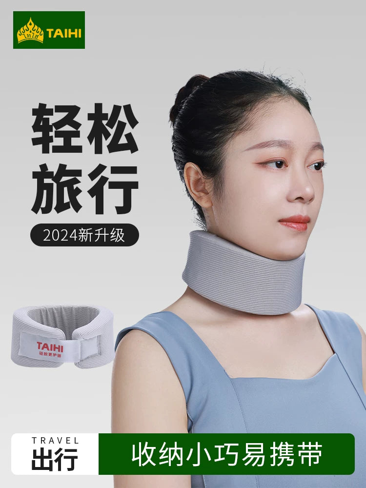TAIHI Travel U-Shaped Neck Pillow for Airplane and Car, Latex Neck Support Cushion