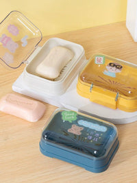 Portable Soap Dish with Lid for Travel and Home Use