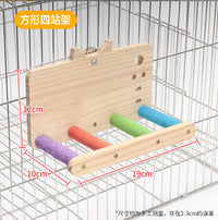 Parrot Cage Feeder Stand Play Toy Nail Trimming Food Box Bird Cage Accessories Feeder