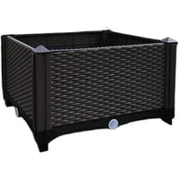 Large Outdoor Rectangular Planter Box for Vegetables and Flowers, Balcony Garden Grow Container