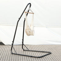 Indoor Outdoor Canvas Hammock Chair with Stand Single Person Swing for Relaxation