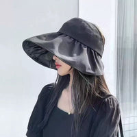 UV Protection Sun Visor Hat for Women, Wide Brim Empty Top Fisherman Cap for Outdoor Travel