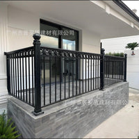 Vintage Wrought Iron Balcony Railing - Outdoor Garden Fence & Window Guard