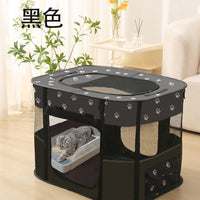 Foldable Pet Birthing Tent for Cats, All-Season Enclosed Cat House