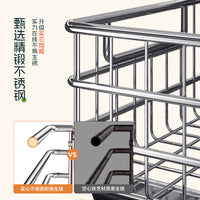 Stainless Steel Pull-Out Under-Sink Cabinet Organizer for Pots and Spices