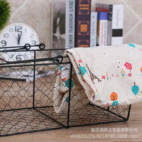 Japanese Korean Style Iron Art Portable Shopping Basket Fruit Bread Egg Flower Basket Succulent Fresh Flower Picnic Storage Basket