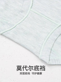 3-Pack Modal Seamless Mid-Waist Breathable Hip-Lifting Briefs for Women