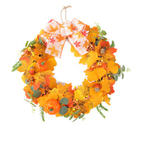 Halloween Thanksgiving Autumn Pumpkin Berry Wreath Artificial Garland for Fall Festival Decor
