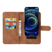 Bi-Fold Universal Phone Wallet Case with Push Clip and Color Blocking