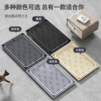Stainless Steel Cat Litter Box with Anti-Splash Hood and Litter Mat