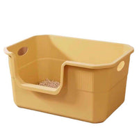 Extra Large Open Top Cat Litter Box with Splash Guard