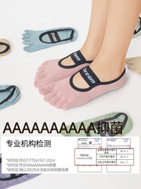 Women's Yoga Pilates Non-Slip Toe Socks for Dance Sports Fitness