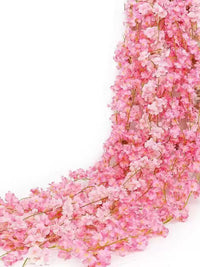 Artificial Cherry Blossom Garland for Wedding Decoration and Pipe Concealment, Hanging Vine Simulation Flower String