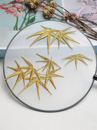 Bamboo Leaf Embroidery Patches for Clothing Decoration and DIY Cosplay
