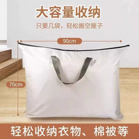Large Oxford Cloth Storage Bag for Quilts, Clothes, Moving, Moisture-proof, Washable, Portable Travel Organizer
