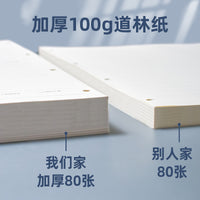 A4/B5 Loose-Leaf Notebook with Removable Refills, Cornell/Lined/Blank Pages for Study & Work