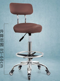 Adjustable Swivel Stool with Backrest and Footrest for Kitchen, Salon, and Office
