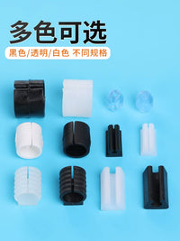 U-Shaped Stainless Steel Tube Clamp Chair Glides with Anti-Slip Pads for Office Chairs
