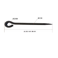 Heavy-Duty Steel Tent Stakes for Outdoor Camping and Canopies, Threaded Ground Pegs
