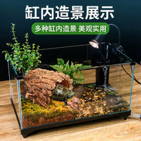Resin Turtle Basking Platform and Hideaway Cave for Reptile Terrarium and Fish Tank Decoration