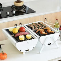 Portable Octagonal/Round Outdoor BBQ Grill with Chimney Stove for Camping