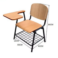 Foldable Training Chair with Writing Board for Office Meetings and Conferences, Simple and Wear-Resistant Reporter Chair