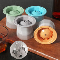 Whiskey Ice Ball Mold for Home Bar, Large Spherical Ice Cube Maker