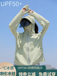Women's UPF 50+ UV Protection Ice Silk Sun Protection Jacket for Summer Cycling