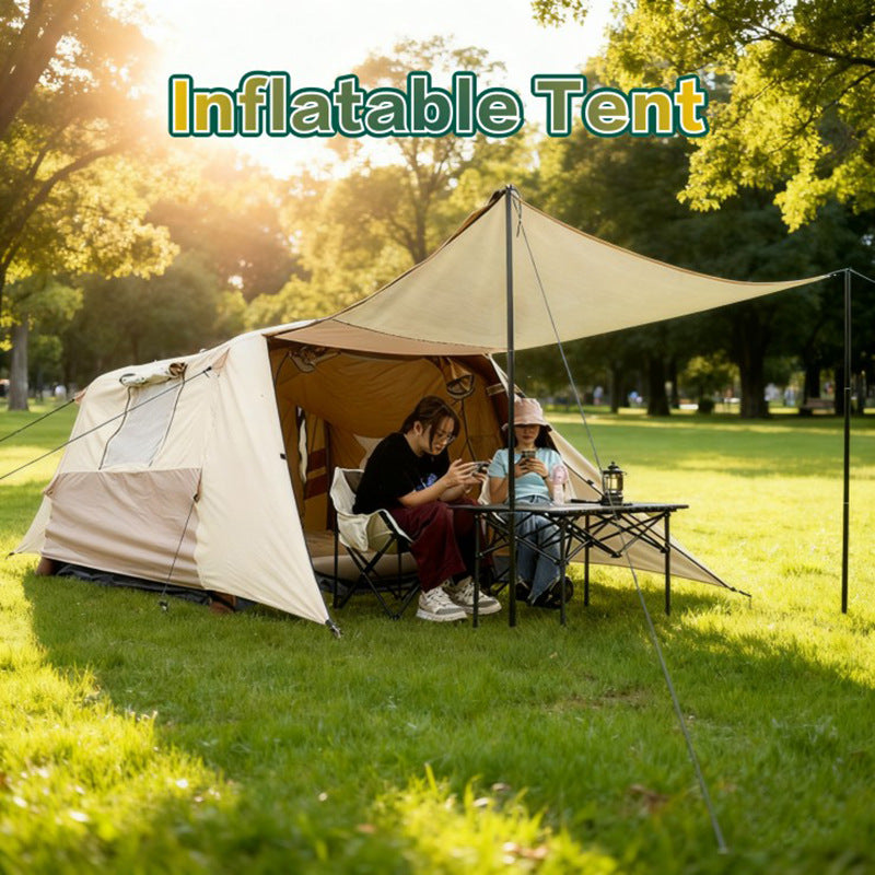 Automatic Pop-Up Inflatable Family Camping Tent with Thick Oxford Cloth, Waterproof, Sun Protection for Road Trips