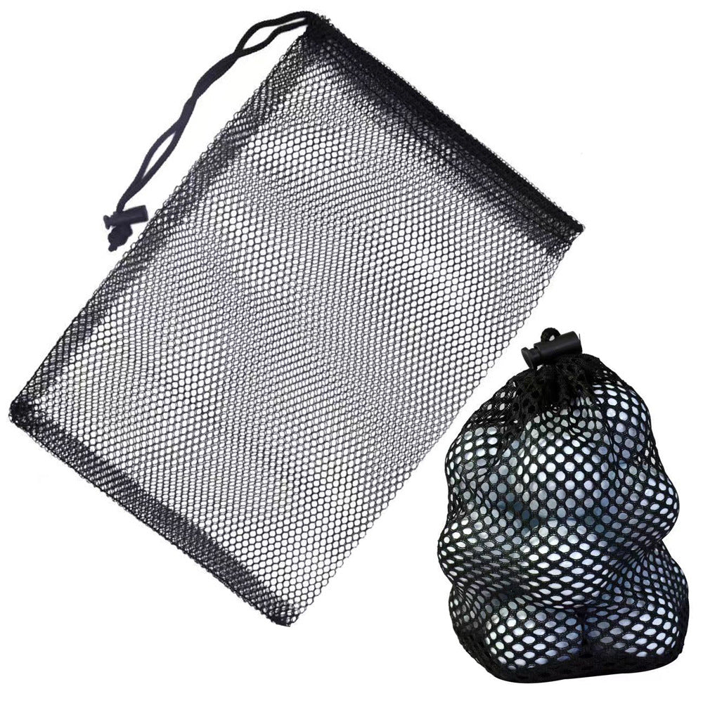 Golf Ball Mesh Storage Bag with Drawstring Closure, Nylon Pouch for Golf Balls