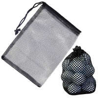 Golf Ball Mesh Storage Bag with Drawstring Closure, Nylon Pouch for Golf Balls