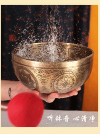 Manjushri Buddha Singing Bowl Set for Sound Therapy and Meditation