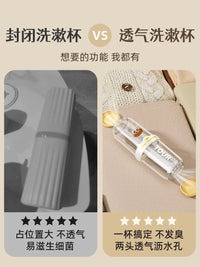 Portable Travel Toothbrush Holder and Mouthwash Cup Set for Couples and Kids