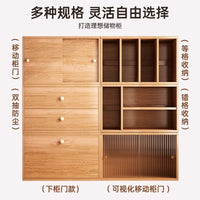 Modular DIY Bookshelf Storage Cabinet with Adjustable Shelves and Doors