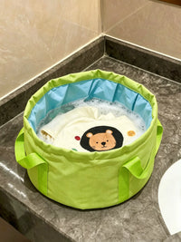 Portable 15L Folding Wash Basin for Travel, Laundry, and Foot Soaking