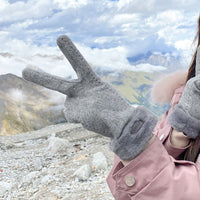 Women's Winter Cashmere Lined Touchscreen Gloves - Windproof & Warm