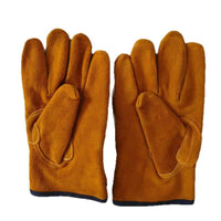 Heat Resistant Welding & BBQ Gloves with Hook and Loop Fastener, Cowhide Leather