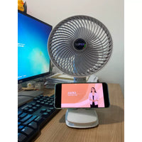 Clip-on Mini Fan Portable Handheld USB Rechargeable for Home Office Dormitory Desk Wall Mount