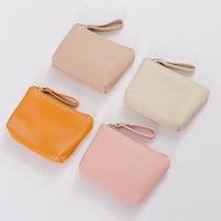 Mini Portable Lipstick Pouch Waterproof PU Leather Zipper Coin Purse Handbag
