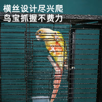 Multi-functional Metal Bird Cage for Small to Medium Birds, Stackable Aviary Villa