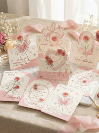 French Rose Irregular Greeting Cards for Valentine's Day, Weddings, and Special Occasions