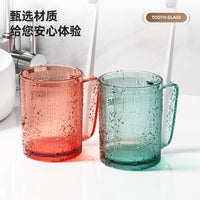 Luxury Mouthwash Cup Set with Handle for Kids & Couples, Toothbrush & Toothpaste Storage