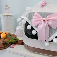 Lace Dust Cover for Rice Cooker & Coffee Machine, Decorative Appliance Cover with Bowknot