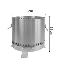 Portable Round Wood Burning Fire Pit for Outdoor Gatherings and Camping