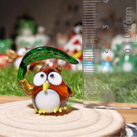 Mini Owl Christmas Tree Ornaments for Desktop Decor