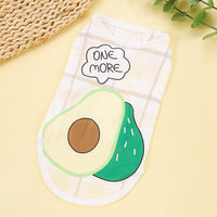 Pet Vest with Avocado Plaid Print for Cats and Small Dogs, Thin Summer Apparel