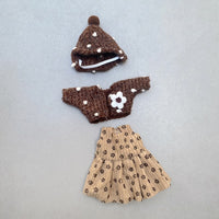 16-17cm BJD Doll Clothes OB11 Cute Casual Overalls Dress Set